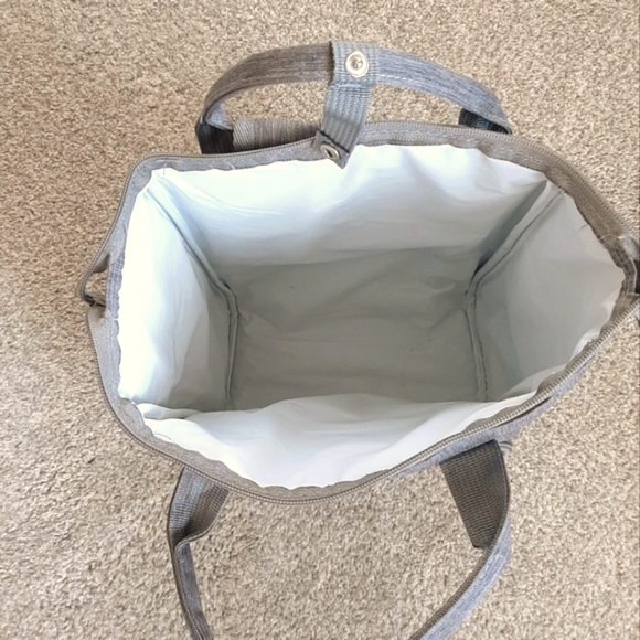 Diaper Bag Backpack Insulated  Zipper Straps 2 Handle Lightweight Gray  … - Picture 3 of 6